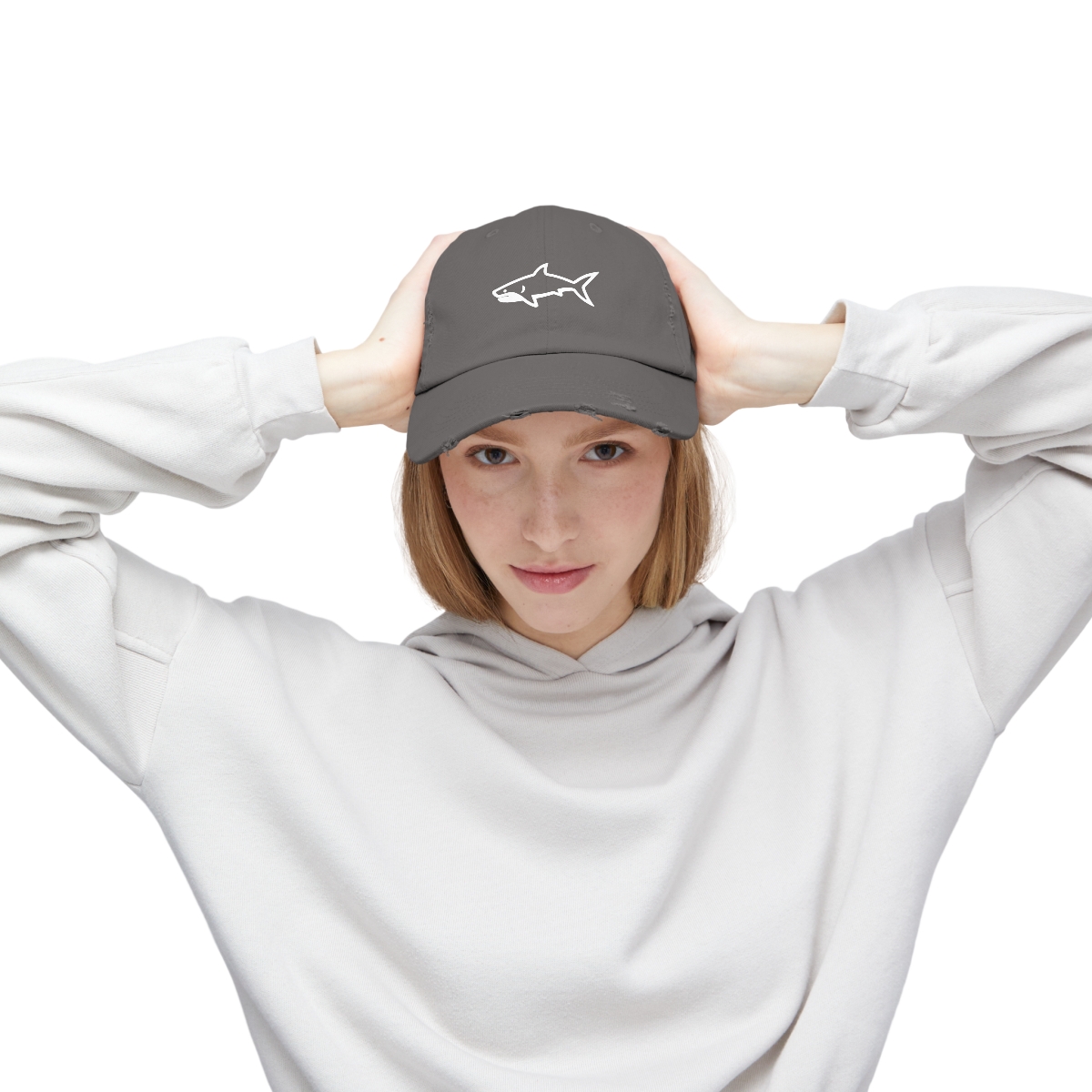 Shark Distressed Cap - Image 7