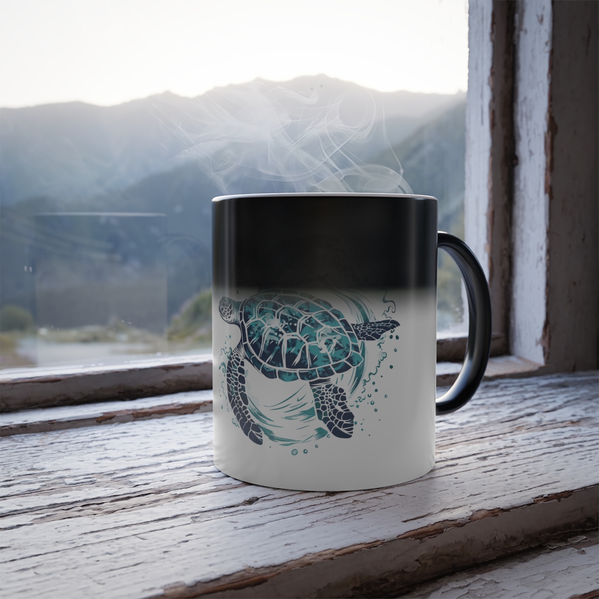 Sea Turtle - Color Morphing Mug, 11oz - Image 8